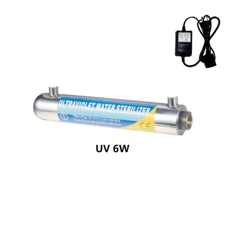 SISTEMA U.V. EM INOX 4 PINOS 6W 1/4" * 220 L/h