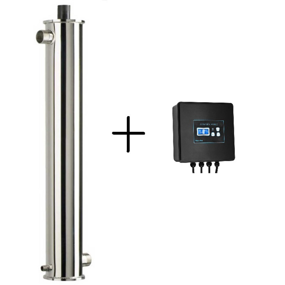 SISTEMA UV 440 LCD 1 1/2" EM AÇO INOX 304 * 3600 L/h